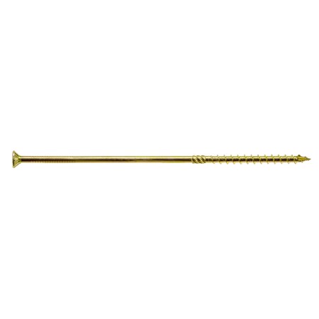 Wood Screw, 1/3 In, 1/2 In, Zinc Yellow Steel Torx Drive, 250 PK